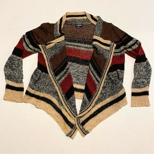 Jordache Multicolor Striped Cardigan Womens Size XXL